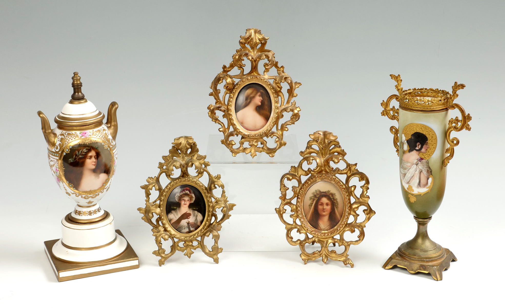 5 PIECE PORCELAIN FRAMED FEMALE 36d28a