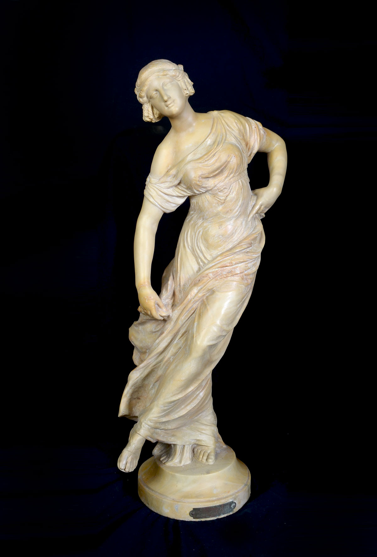 CARVED MARBLE DANCING WOMAN Probably 36d2ba