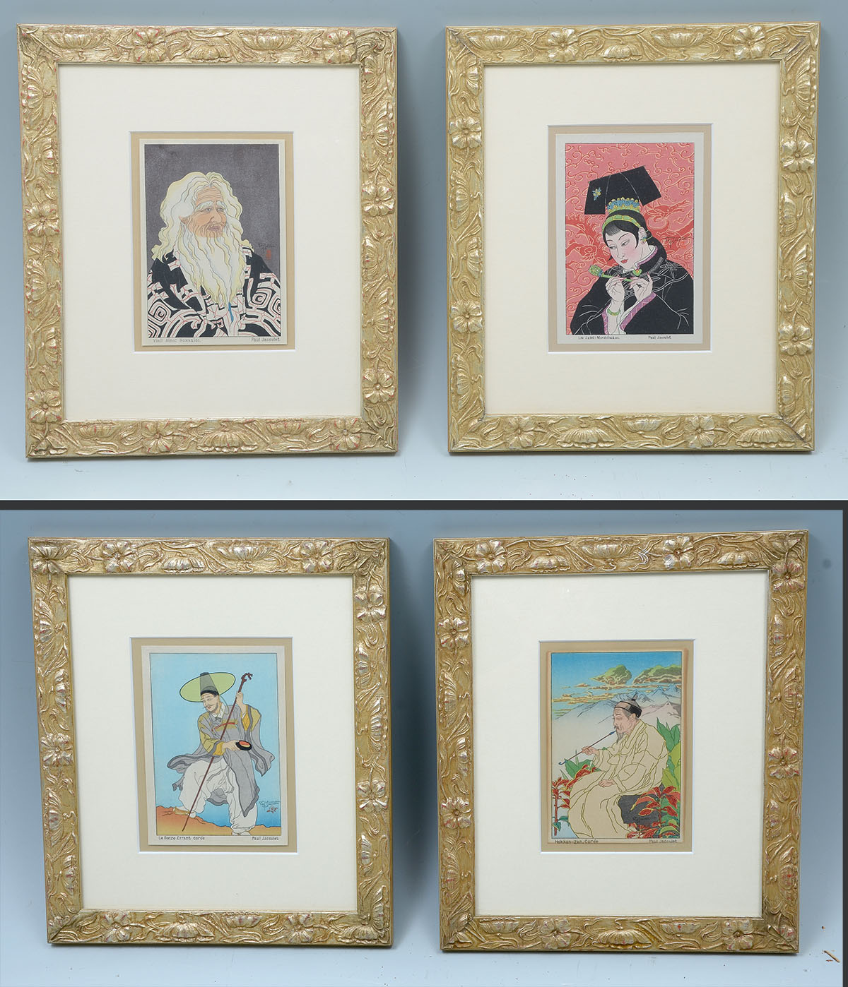 FOUR PAUL JACOULET JAPANESE WOODBLOCK