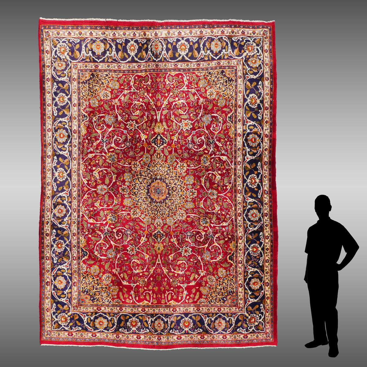 PERSIAN HAND KNOTTED WOOL RUG  36d2f1