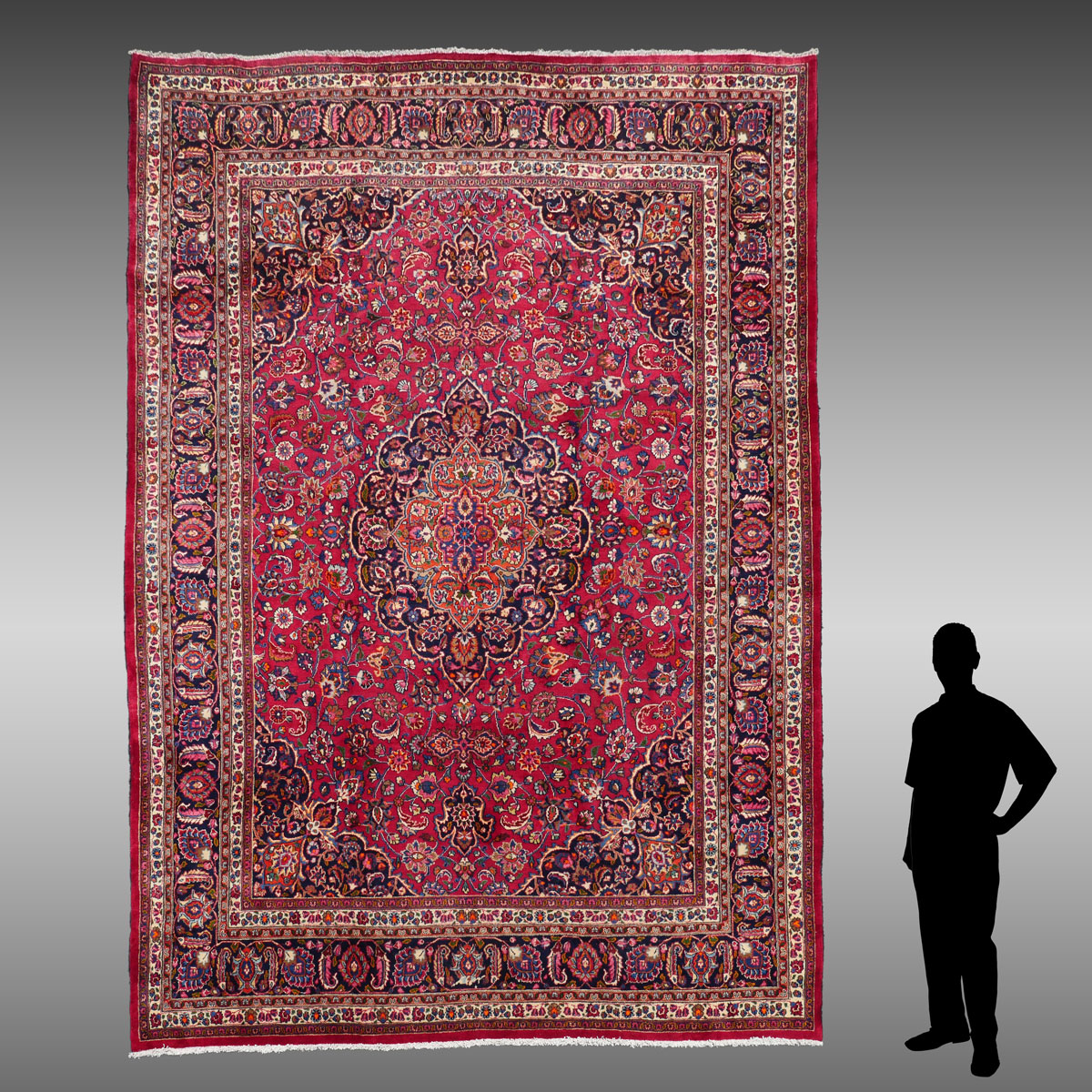 PERSIAN MASHAD HAND KNOTTED WOOL 36d2f2