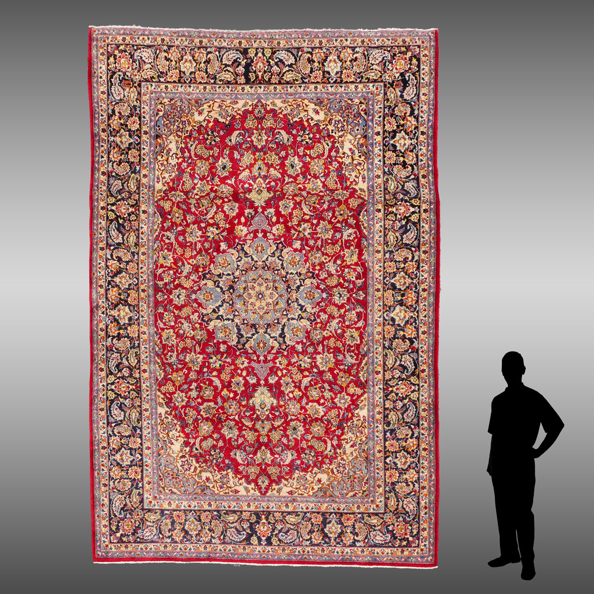 PERSIAN ISFAHAN HAND KNOTTED WOOL 36d2ef