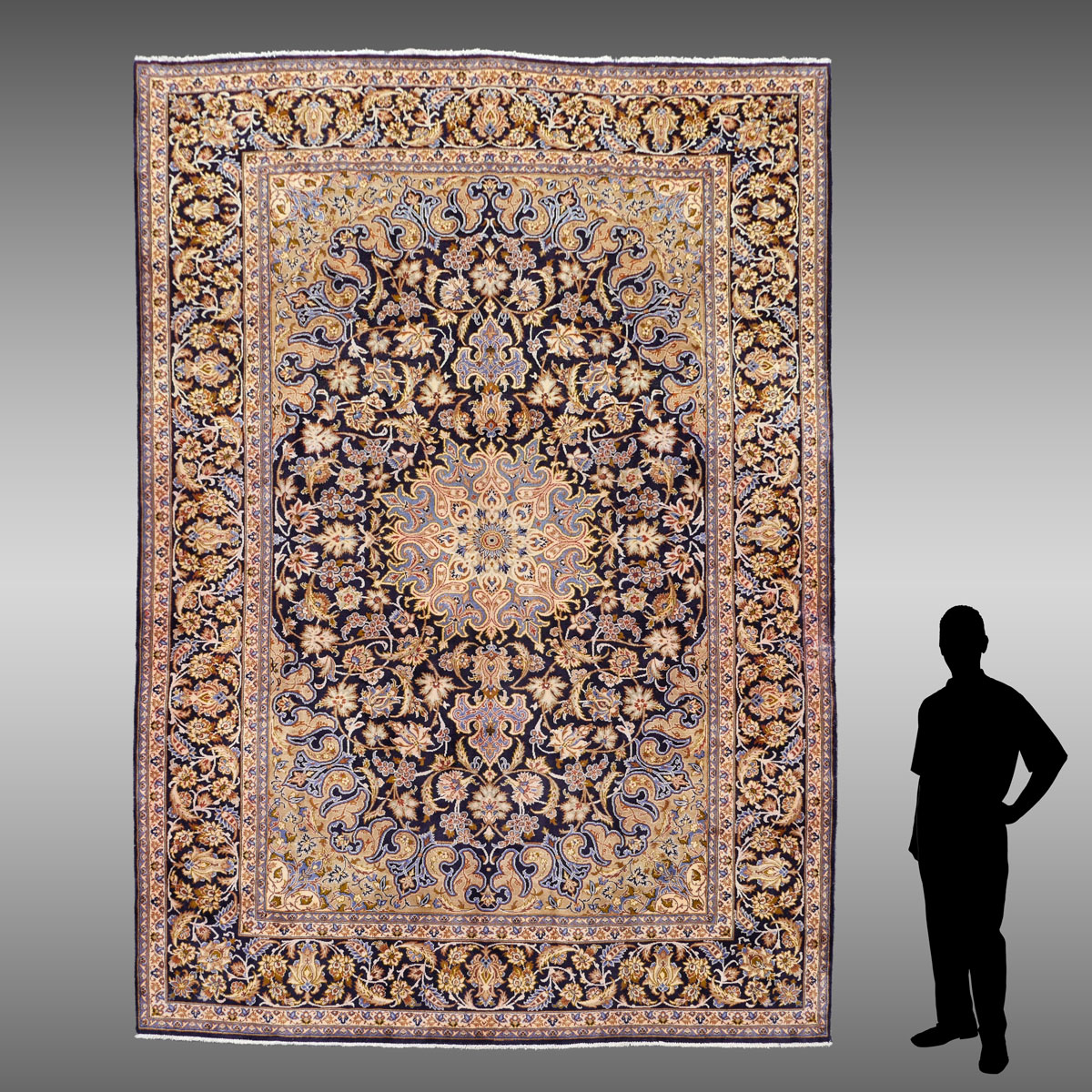 PERSIAN HAND KNOTTED WOOL RUG,