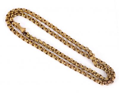 A Victorian gold plated chain link 36d427