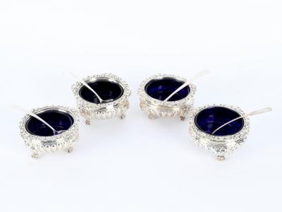 A set of four silver salts, Chester
