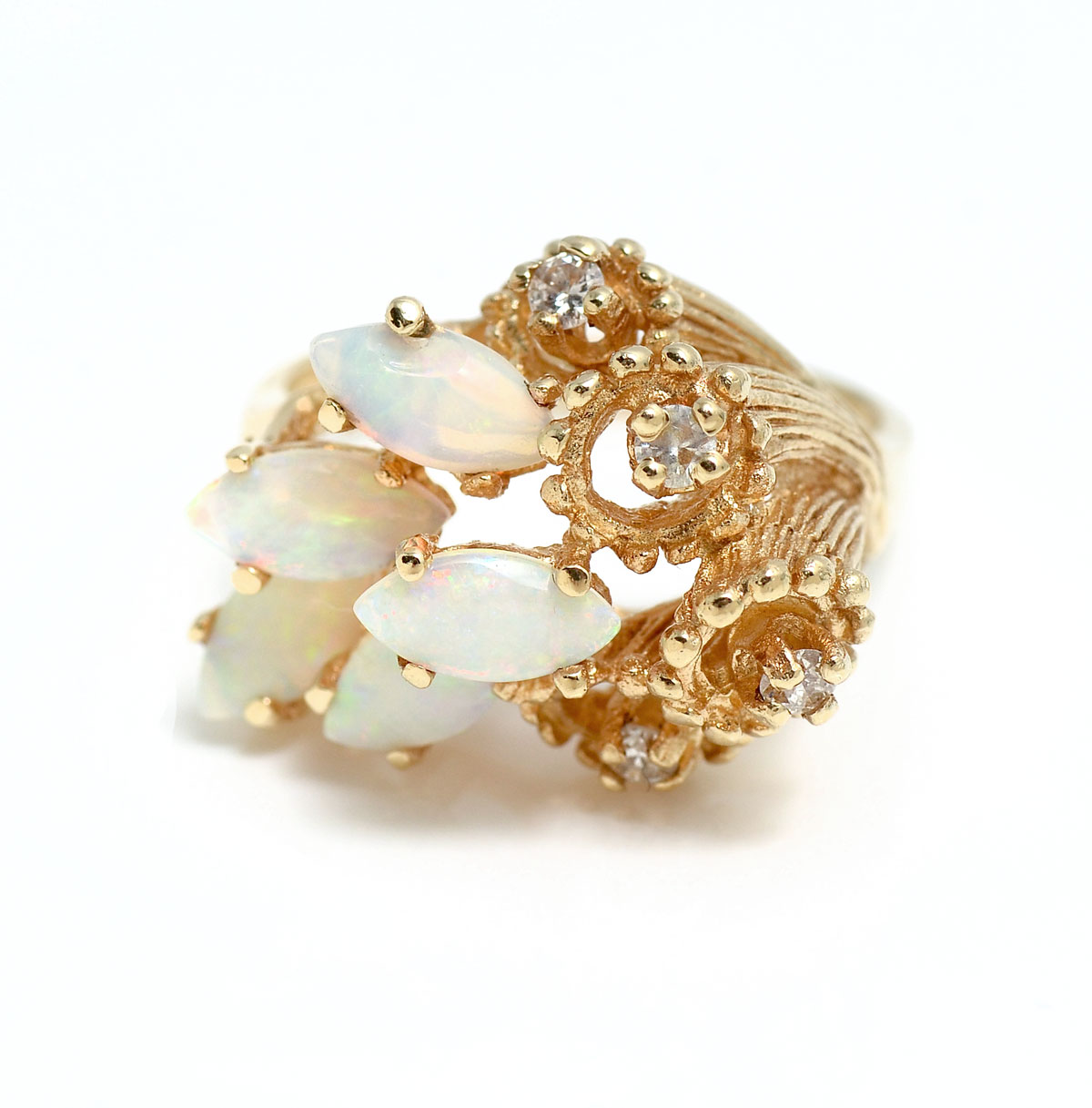 14K OPAL DIAMOND RING 14K yellow 36d48f