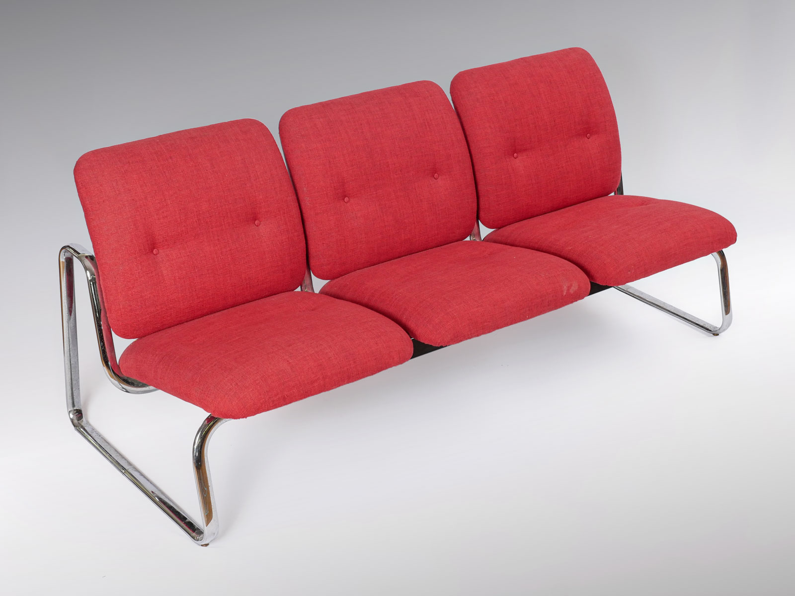 MODERN INDUSTRIAL 3-SEAT BENCH: