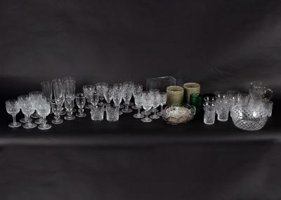A quantity of glass ware to include 36d50e
