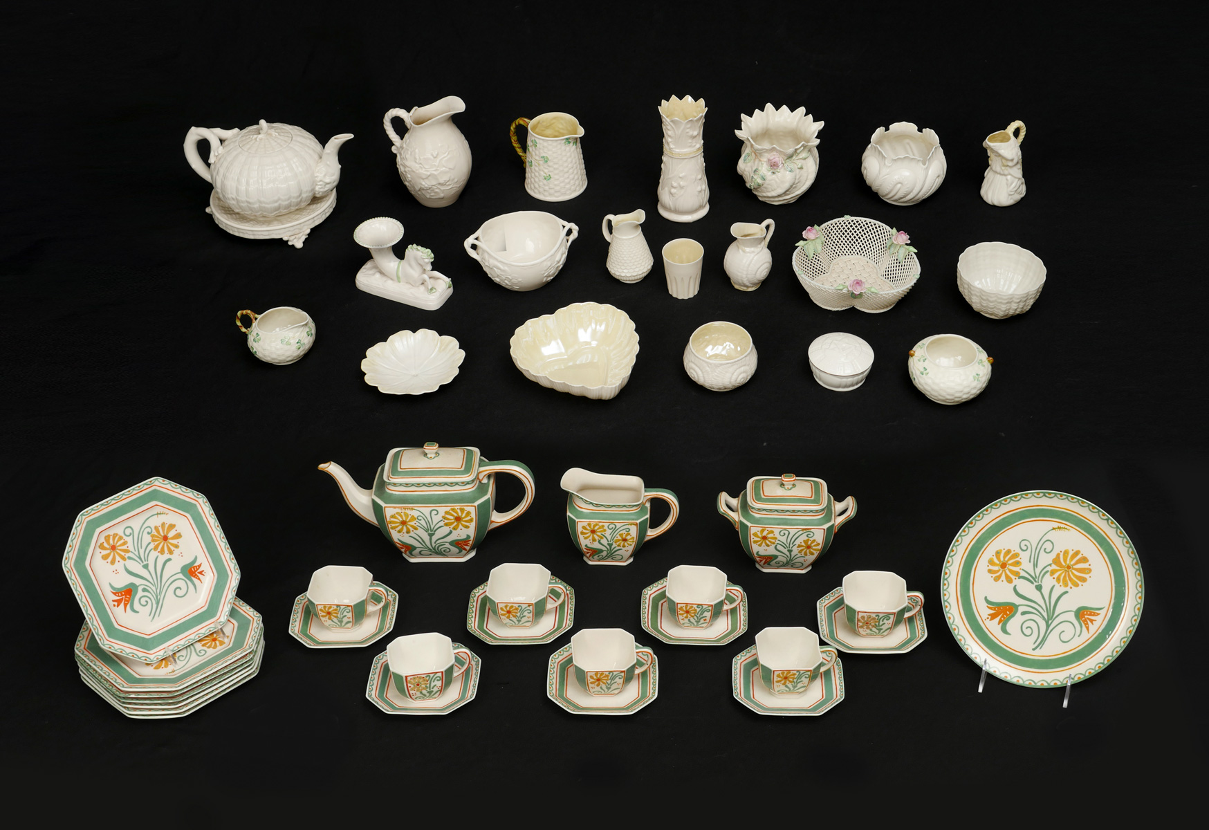 LARGE LOT OF BELLEEK CHINA SOME WITH