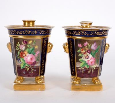A pair of French porcelain bough