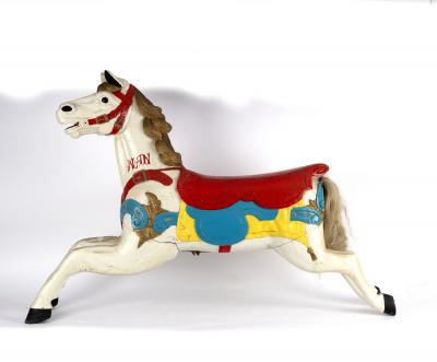 A painted and decorated fairground galloper