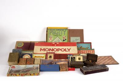 A large quantity of card and other games