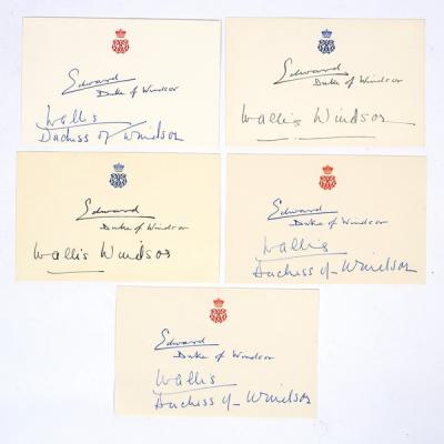 Five autographs of The Duke and