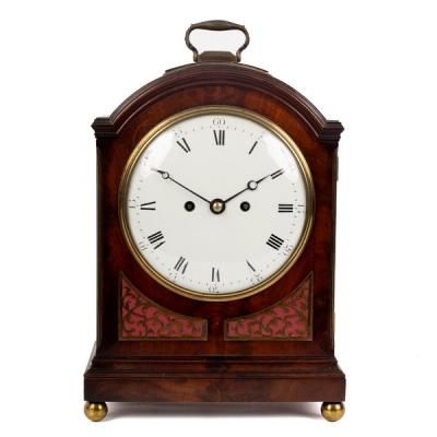 A Regency mahogany bracket clock