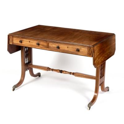A Regency mahogany two flap table 36d66f