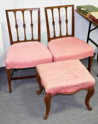 A pair of George III mahogany dining