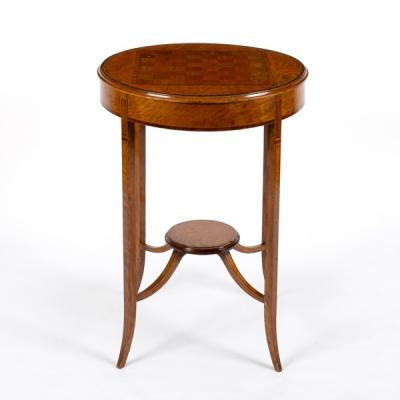 An Edwardian burr elm circular 36d685