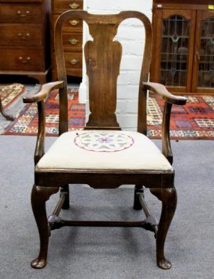 A George I fruitwood armchair  36d68e