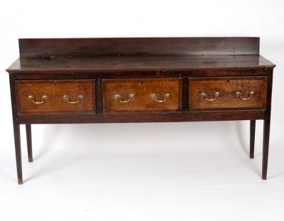 An 18th Century oak dresser fitted