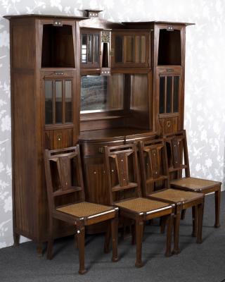 A twin pillar cabinet in the style 36d6c7