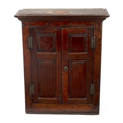 An 18th Century oak cupboard, enclosed