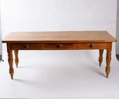 A pine farmhouse table, fitted