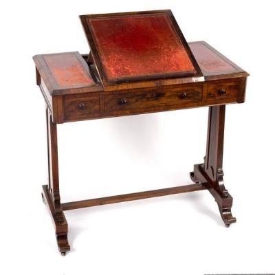 An early Victorian rosewood reading/writing