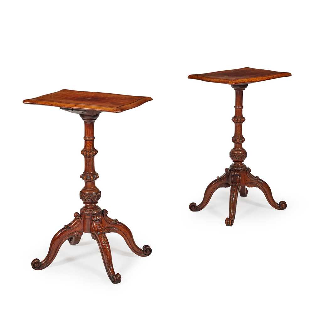 NEAR PAIR OF EARLY VICTORIAN WALNUT