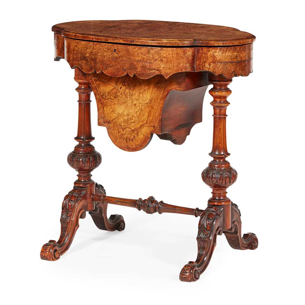 VICTORIAN WALNUT WORK TABLE MID 36fe22