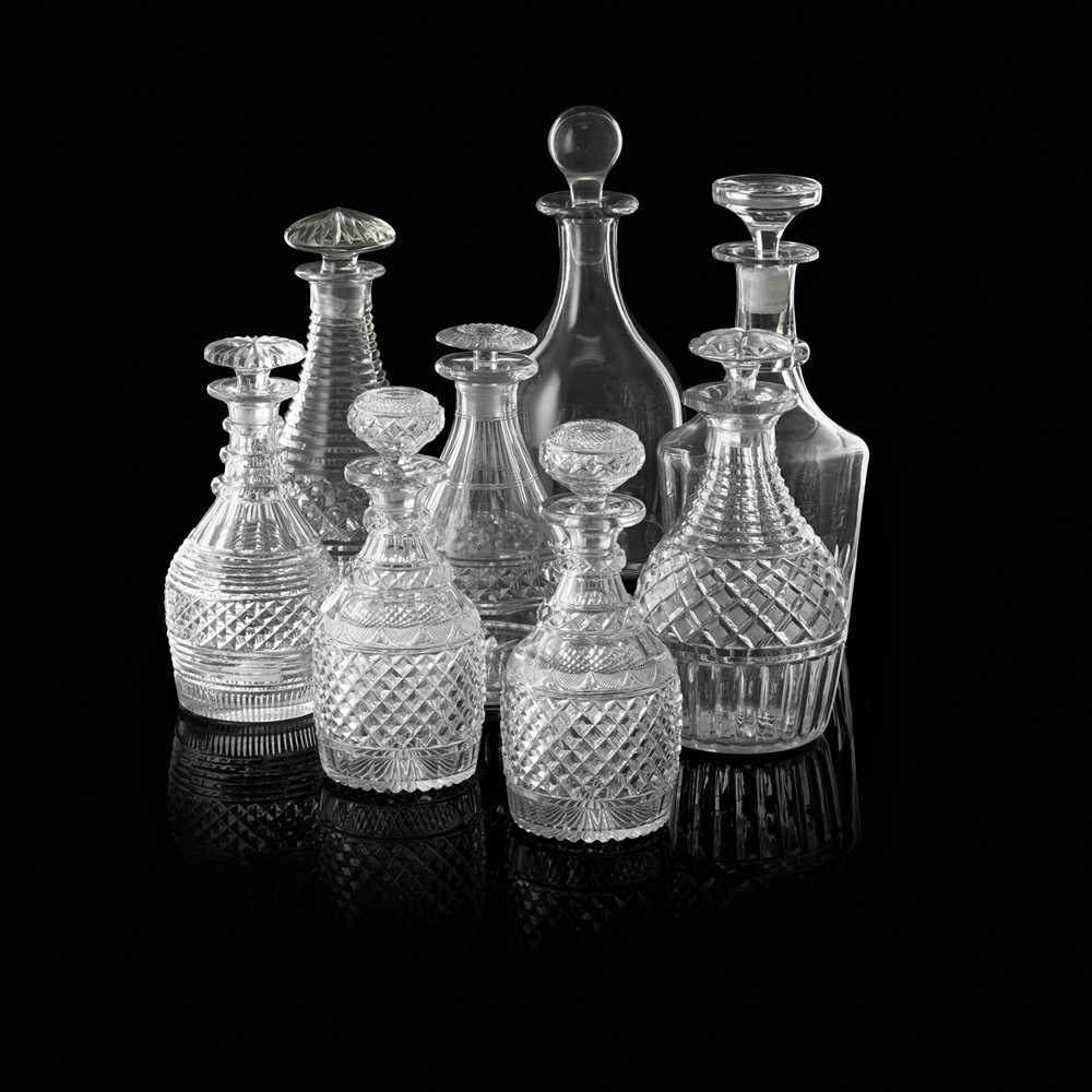COLLECTION OF VARIOUS DECANTERS