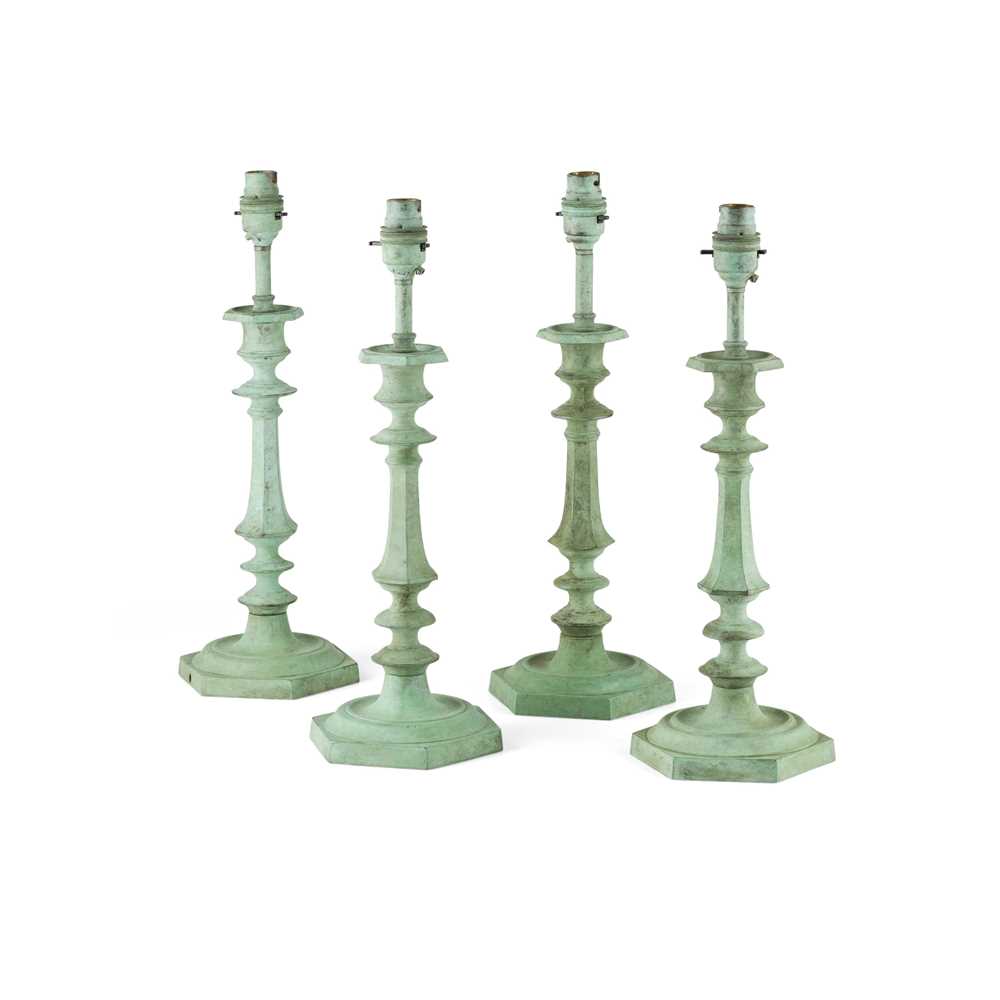 SET OF FOUR VERDIGRIS PATINATED 36fe6a