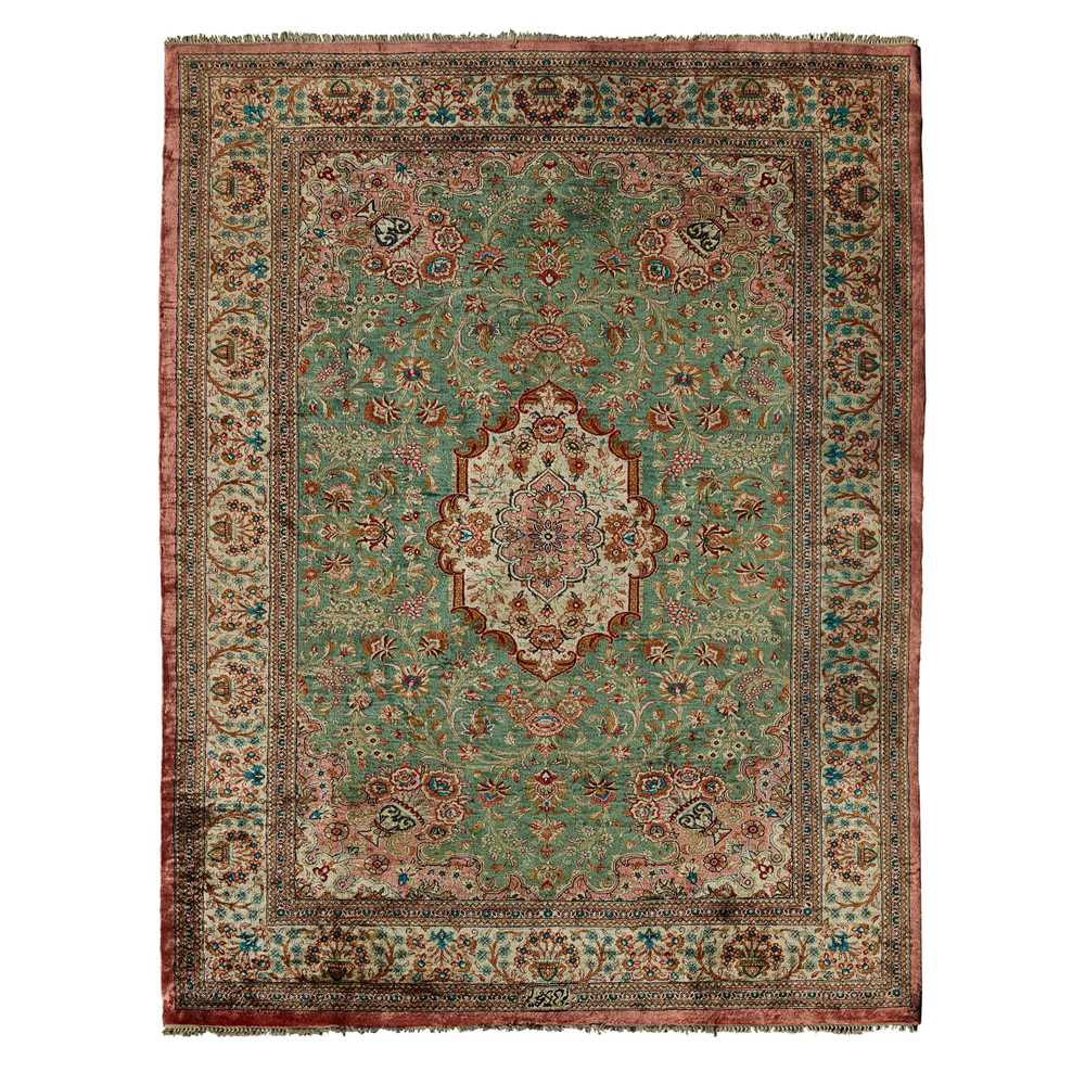 QUM SILK RUG
CENTRAL PERSIA, MID/LATE