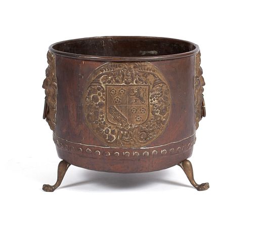 LATE GEORGIAN COPPER FIRE BUCKETLATE