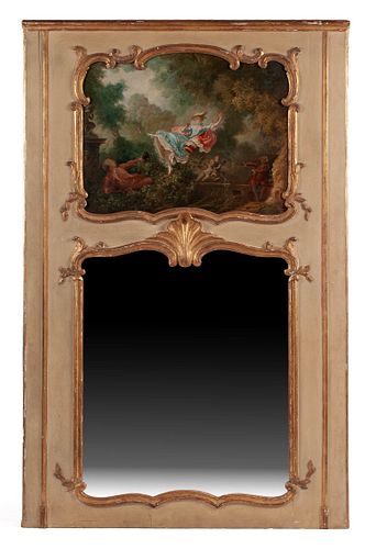 LOUIS XV STYLE TRUMEAU MIRROR AFTER