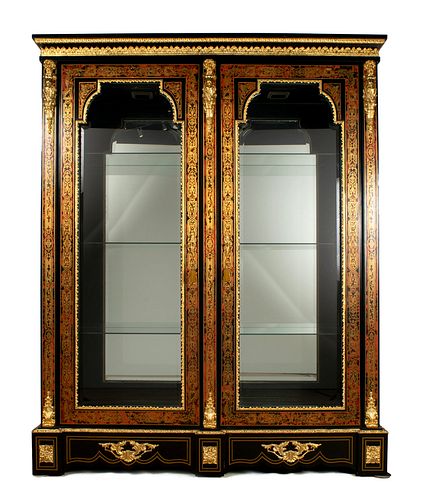 BOULLE-WORK BOOKCASE CABINETBOULLE-WORK