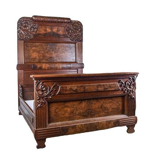 RENAISSANCE REVIVAL BEDCarved bed 3700e7