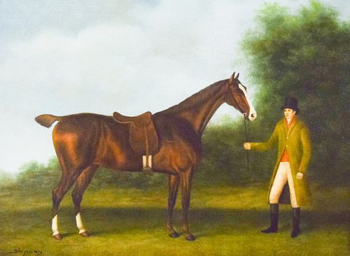 SIGNED SHIPLEY EQUESTRIAN OIL ON 370159