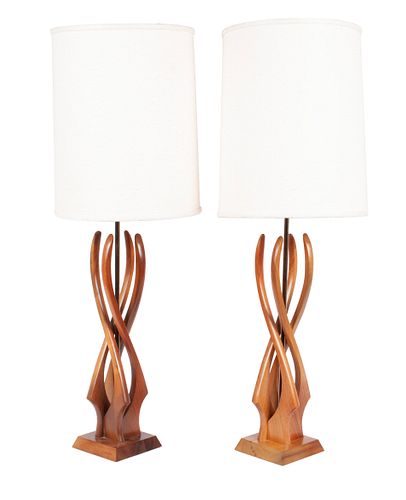 PAIR MCM TABLE LAMPS ATTRIBUTED 370241