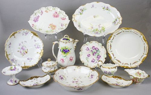 LIMOGES PORCELAIN GROUPING13 pieces 3702ed