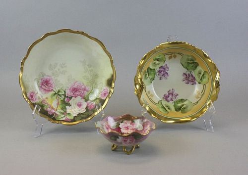 3 ELITE LIMOGES PORCELAIN BOWLS3