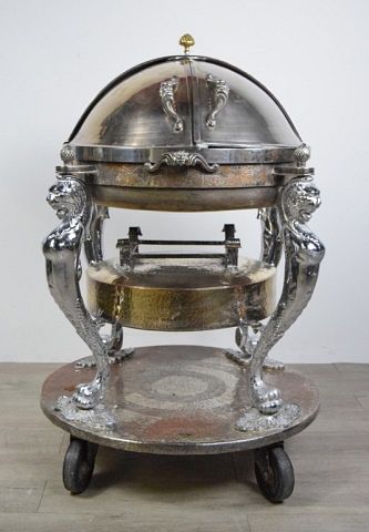 SILVERPLATE ROAST BEEF SERVING TROLLEYLarge