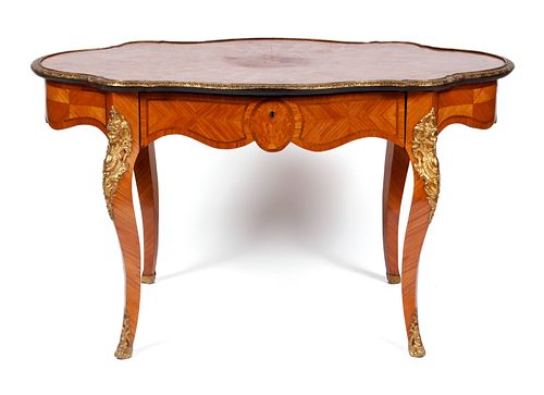 LOUIS XV STYLE INLAID PARLOR TABLELOUIS
