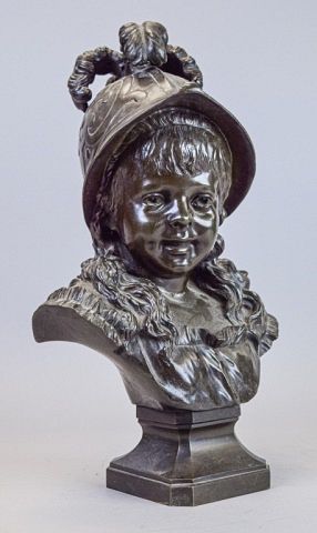 SIGNED MARTIN BRONZE BUST OF A