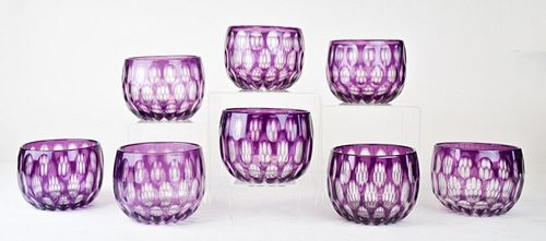8 COLOR TO CLEAR BOWLS8 crystal purple