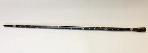 BLACK CANE WITH COMPOSITE COLORED 3704e5