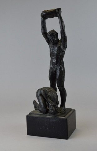 BRONZE CAIN & ABELBronze sculpture of