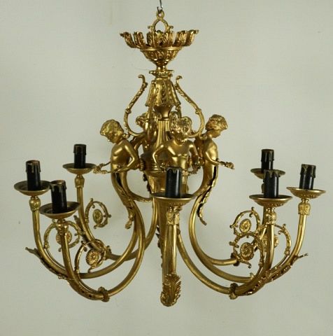 LOUIS XVI STYLE GILT BRONZE CHANDELIERFrench 370553