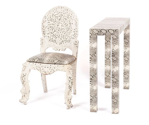 ANGLO INDIAN SIDE CHAIR AND TABLEANGLO INDIAN 3705b2