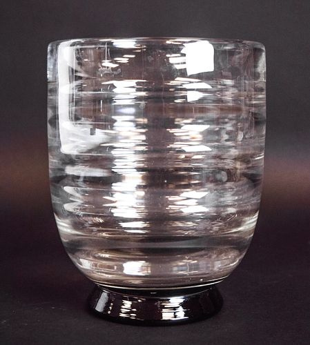SIGNED ORREFORS CRYSTAL FOOTED 370613