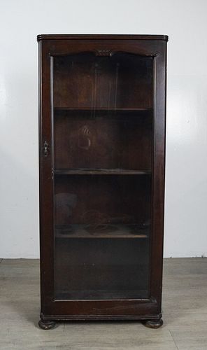 MAHOGANY CABINET WITH GLASS DOORMahogany